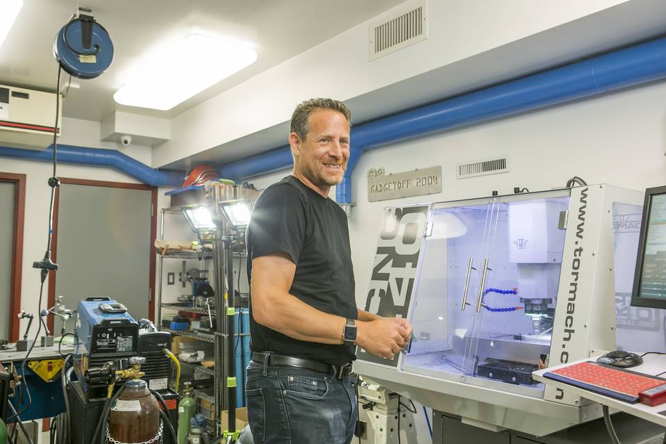 Michael Dubno, seen here in his workshop in New York City, is an inventor. During his time at Goldman Sachs Group Inc., he was part of a team that created Securities DataBase, a system which remains the bank’s prime tool for measuring risk and analyzing the prices of securities. 